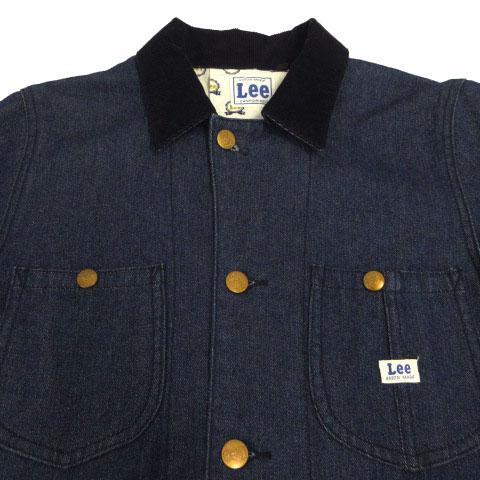 ♥︎ひぃ♥︎麦比古デニムの908ワークコート（インディゴ 濃） Lee（リー） ワークコート LT0945-600 デニム インディゴ ブルー 青 M