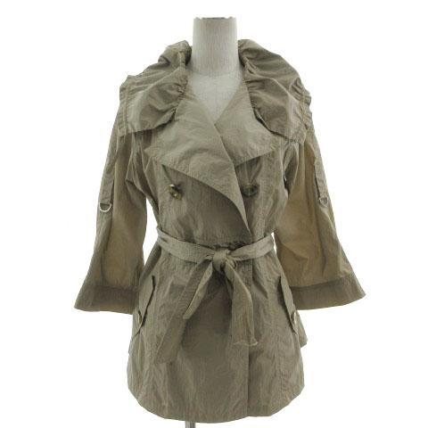 【中古】マックレガー McGREGOR ハーフトレンチコート 314117101 袖ロールアップ リボンベルト ベージュ系 L マックレガー マクレガー McGREGOR ハーフトレンチコート 314117101