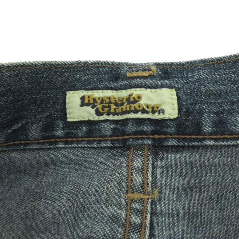 【中古】ヒステリックグラマー HYSTERIC GLAMOUR ジーンズ KINKY セミフレア ステッチ リペア加工 ユーズド加工 青 HYSTERIC GLAMOUR（ヒステリックグラマー） ジーンズ デニム KINKY
