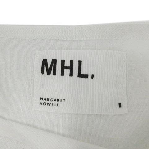 マーガレットハウエル MHL. FINE COTTON JERSEY 595-6168506 カットソー 袖ダブル 日本製 コットン ホワイト 白 2 レディース MARGARET HOWELL マーガレットハウエル MHL. FINE COTTON JERSEY