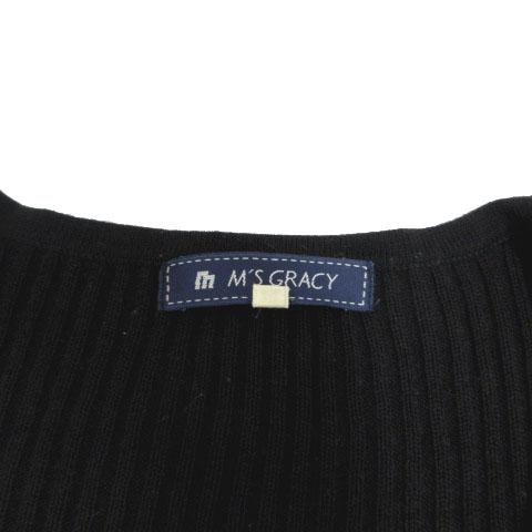 エムズグレイシー M'S GRACY ニット セーター オーバルネック リブ