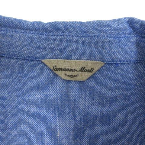 未使用級✨45R シャツワンピース ウール カーキ ロゴ刺繍 Sサイズ 比翼釦 ストレッチサッカーシャツワンピース|B2MCB230|Go to by mizuno