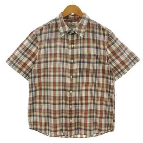 90s 00s L.L. Bean リネン チェック シャツ 麻 好配色 M 90s 00s L.L. Bean リネン チェック シャツ 麻 好配色 M 90s 00s