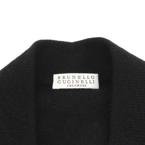 ブルネロクチネリ　コットンカーディガン　上質　長袖　ブラック　S ブルネロクチネリ BRUNELLO CUCINELLI カーディガン ニット 長袖