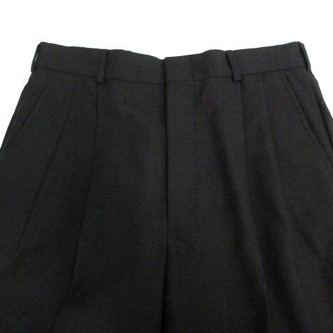 ランズエンド LANDS' END パンツ スラックス ツータック ウール グレー