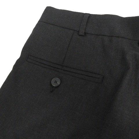 ランズエンド LANDS' END パンツ スラックス ツータック ウール グレー