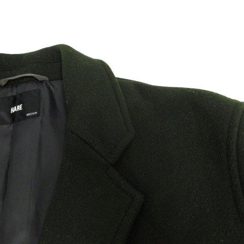 ハレ HARE コート チェスターコート シングル 3B 起毛 ウール混