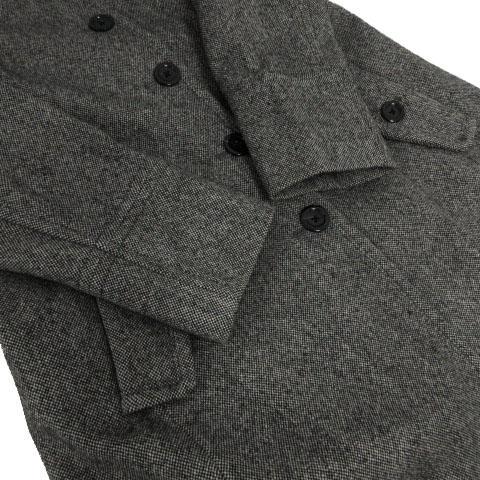 ランズエンド LANDS' END コート ステンカラー 起毛 ツイード ウール混