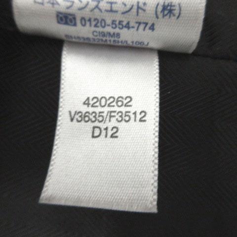 ランズエンド LANDS' END コート ステンカラー 起毛 ツイード ウール混