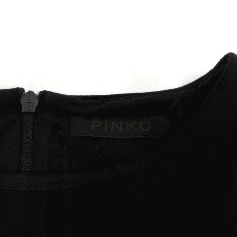 ピンコ PINKO ワンピース ノースリーブ ひざ丈 シンプル 無地