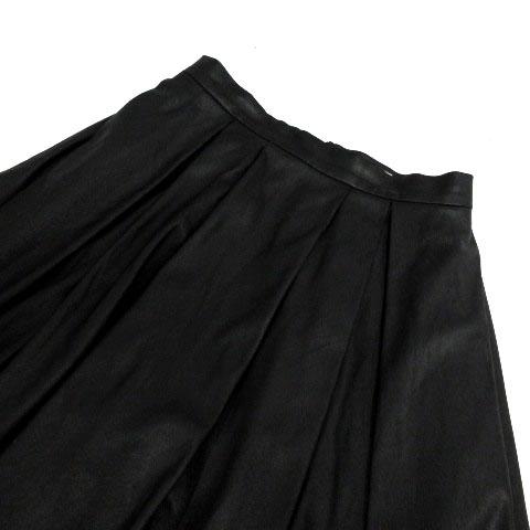 ブレンへイム BLENHEIM スカート タック フレア フェイクレザー ロング 
