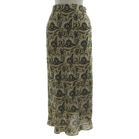 【中古】SOLIADO トゥモローランド ポリエステルサテン プリントタイトスカート 75-05-24-05101 総柄 マルチカラー 34 SOLIADO トゥモローランド ポリエステルサテン プリントタイトスカート