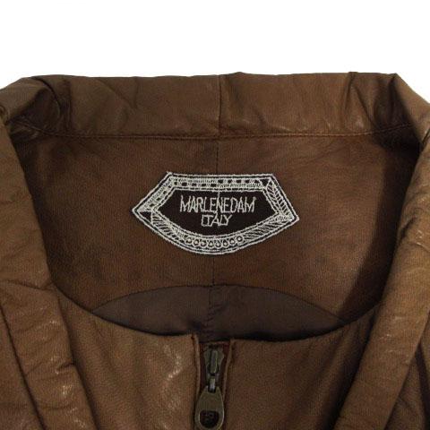 MARLENE DAM マーレンダム ブラウン ダウンベスト フード付き