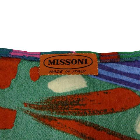 ミッソーニ MISSONI ワンピース カシュクール タイト 長袖 ミモレ丈 