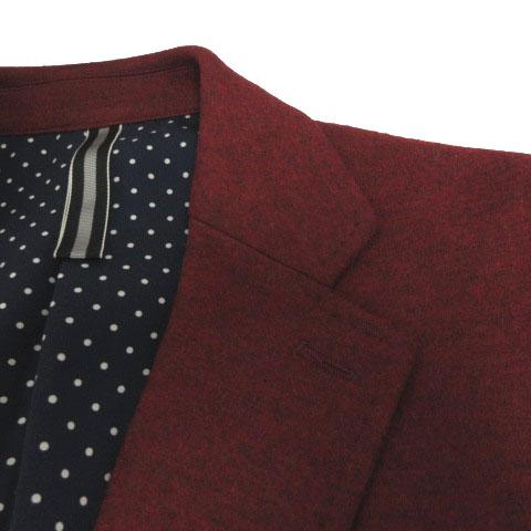 ETONNE ジャケット Flanne.Jana 日本製生地 起毛 赤系 M エトネ ETONNE ジャケット Flanne.Jana 日本製生地 テーラードカラー