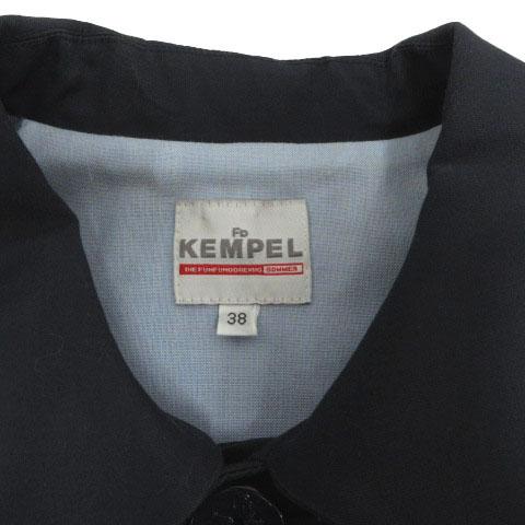 ケンペル KEMPEL コート ステンカラー コットン ネイビー 紺 38 