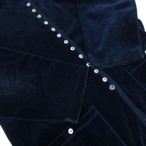 【中古】SONIA RYKIEL ヴィンテージ コート ノーカラー ベロア リボンベルト フランス製 青系 ブルーネイビー S ソニアリキエル SONIA RYKIEL ヴィンテージ コート ノーカラー ベロア