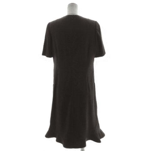 ジュンアシダ jun ashida ワンピース 半袖 ミディ丈 裾ペプラム 日本製