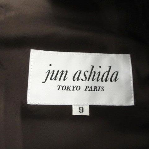 ジュンアシダ jun ashida ワンピース 半袖 ミディ丈 裾ペプラム 日本製