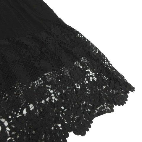 【中古】グレースクラス GRACE Class レース切替マキシワンピース 0221131172-00 羽織れるワンピ リボン 黒 36 グレースクラス GRACE Class レース切替マキシワンピース 0221131172