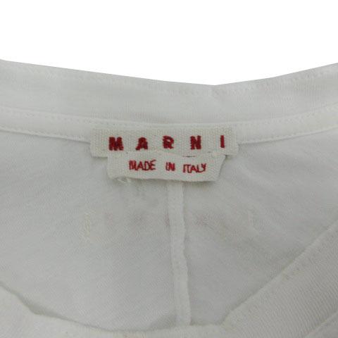 マルニ  20SS  THJE0157EX TCY68 ロゴタグバックギャザーTシャツ レディース 40 MARNI - マルニ 20SS THJE0157EX TCY68 ロゴタグバックギャザーTシャツ