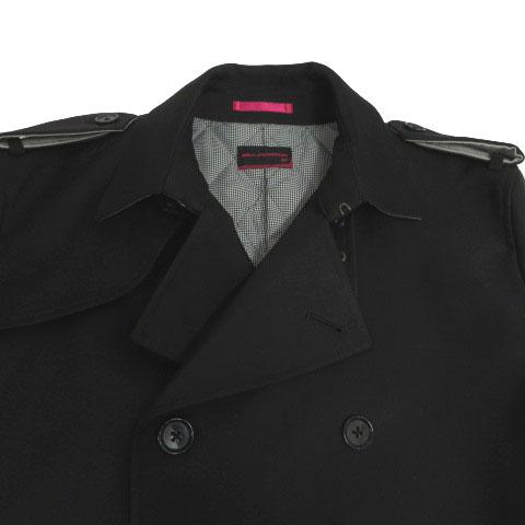Mr.JUNKO　メンズコート　黒　ハイカラー　Ｌ　中古　送料が高いので取りにこれる方限定 ミスタージュンコ Mr.JUNKO ステンカラーコート ジャケット