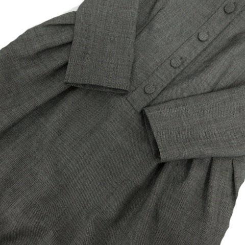 【中古】49アベニュー ジュンコシマダ 49AV. junko shimada ワンピース フォーマル コクーン 丸襟 ミディ丈 グレー 38 49アベニュー ジュンコシマダ 49AV. junko shimada ワンピース