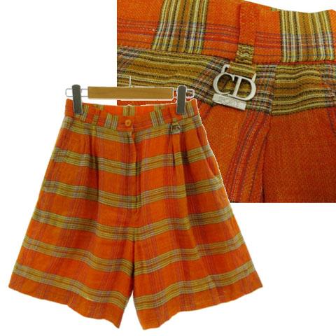 Christian Dior SPORTS リネンブレンドチェック柄キュロットパンツ 