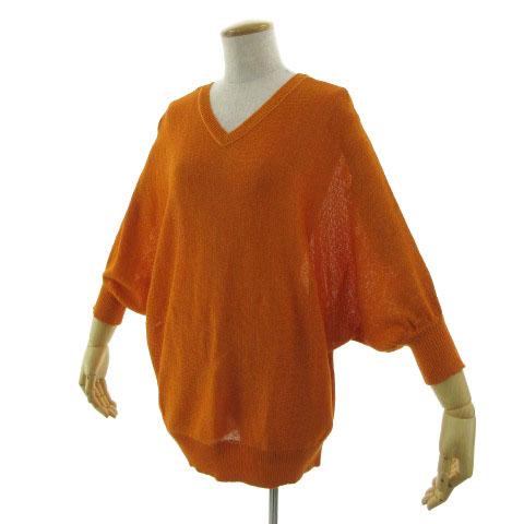 アイシービー iCB ニット Vネック 五分袖 ドルマンスリーブ調 オレンジ L レディース | ICB | 05