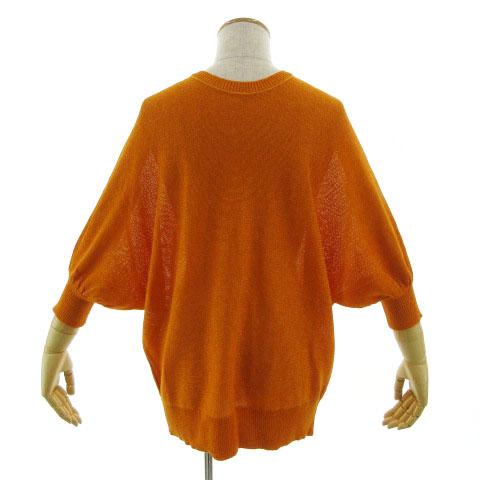 アイシービー iCB ニット Vネック 五分袖 ドルマンスリーブ調 オレンジ L レディース | ICB | 06