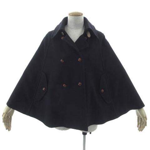 イエナ IENA ケープジャケット ポンチョ ステンカラー ベルト クルミ