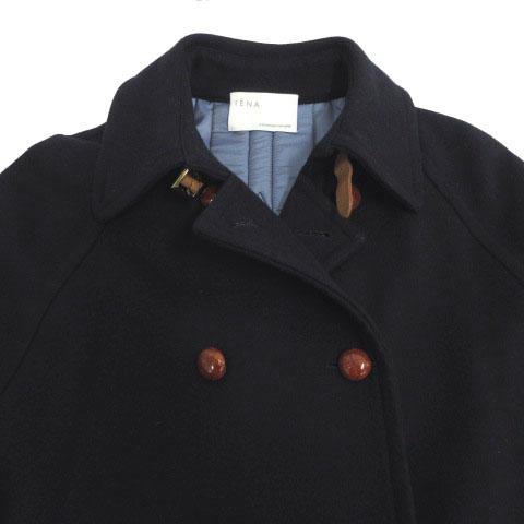 イエナ IENA ケープジャケット ポンチョ ステンカラー ベルト クルミ