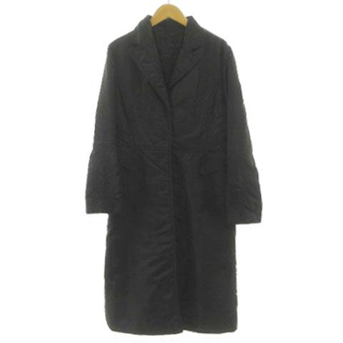 【中古】PHILOSOPHY di A FERRETTI コート セミピークドラペル 中綿入り ブラック 黒 I42 レディース フィロソフィーディアルベルタフェレッティ PHILOSOPHY di ALBERTA