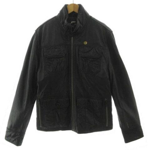 G-Star RAW ライダースジャケット ドライデンレザー 羊革 ブラック L ジースターロウ G-Star RAW ドライデンレザージャケット ライダース