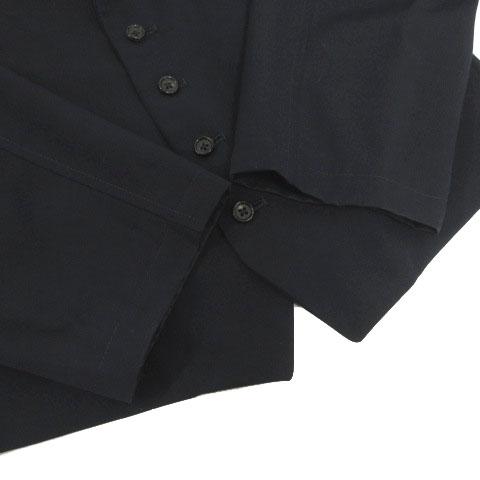 【中古】YOHJI YAMAMOTO POUR HOMME 希少 ジレ合体ジャケット 90年代 HZ-J36-118 切替え ウール ネイビー 紺 M メンズ ヨウジヤマモトプールオム YOHJI YAMAMOTO POUR HOMME 希少 ジレ合体