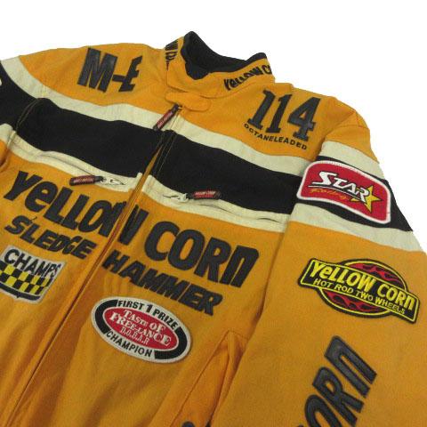 YeLLOW CORN シングルライダース 金刺繍 ロゴ ワッペン ブラウン L YeLLOW CORN（ライダースジャケット）のフリマアイテム一覧 YeLLOW