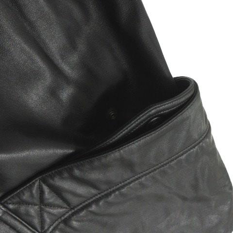 バルマン BALMAIN 羊革 レザーステンカラーコート ジップアップ