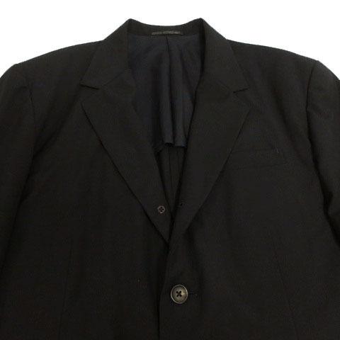 【中古】YOHJI YAMAMOTO POUR HOMME ジャケット HO-J40-111 袖 点字風イラスト テーラードカラー 段返り 3B 黒 M YOHJI YAMAMOTO POUR HOMME ジャケット HO-J40-111 袖 点字風イラスト