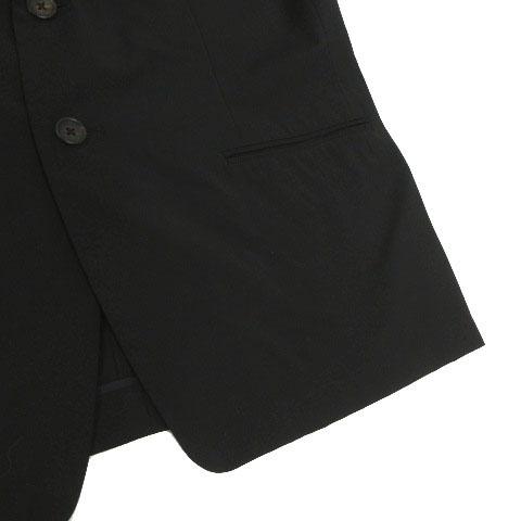 【中古】YOHJI YAMAMOTO POUR HOMME ジャケット HO-J40-111 袖 点字風イラスト テーラードカラー 段返り 3B 黒 M YOHJI YAMAMOTO POUR HOMME ジャケット HO-J40-111 袖 点字風イラスト