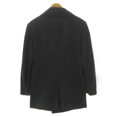 【中古】ジャンニヴェルサーチ GIANNI VERSACE コート ダブル メデューサ イタリア製 総柄 ネイビー 紺 46 S メンズ ジャンニヴェルサーチ GIANNI VERSACE コート ダブル メデューサ