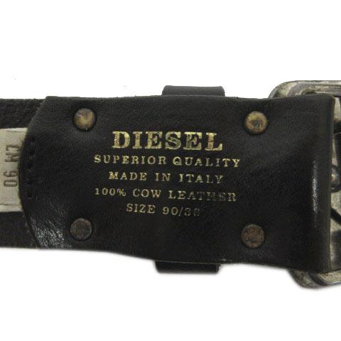 DIESEL（ディーゼル） ロゴバックル ベルト レザー 00S5G4 イタリア製