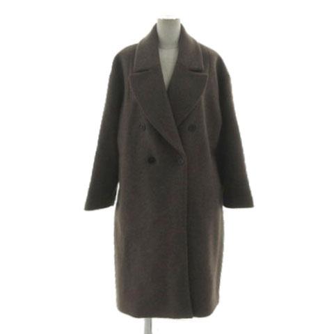 カーキ　オリーブ ダブルブレスト チェスターコート　ZARA ZARA - ZARA ショート丈ダブルブレストコート ミンク Lサイズ