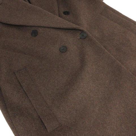 ZARA（ザラ） コート チェスターコート ダブル 起毛 ウール混 ブラウン