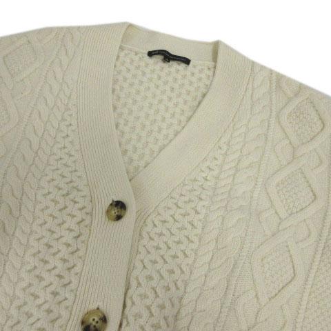 23区　アイボリー ケーブル編み カーディガン 23区（ニジュウサンク） オンワード樫山 カーディガン ニット ケーブル