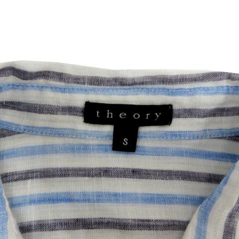 theory（セオリー） リネンブレンドストライプシャツ 01-3108238