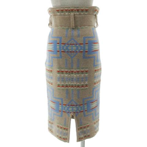 【中古】スライ ペンデルトン セットアップ ミドルゲージTOPS  ニットスカート ハーディングスター柄 マルチカラー 1 SLY（スライ） ペンデルトン セットアップ ミドルゲージTOPS ニット