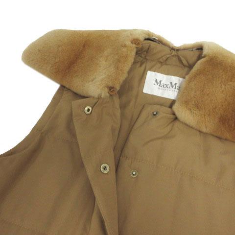 【新品/自宅保管】MaxMara ファー付き キルティングダウンベスト　ジレ38 楽天市場】マックスマーラ ファー ベスト（レディースファッション）の通販