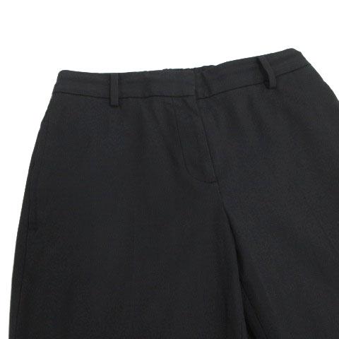 Lisette リネンコットンテーパードパンツ ブラック パンツ — LISETTE