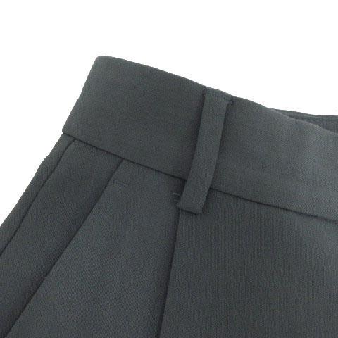 ZARA（ザラ） ワイドテーパードパンツ タック ストレッチ ブルーグレー