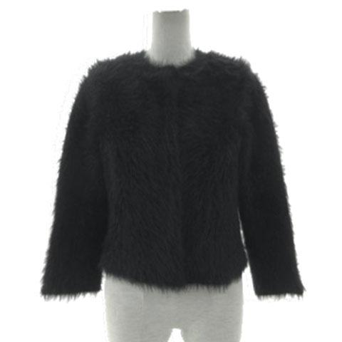 新品 プラステ フェザーヤーン2WAYクルーネックカーディガン M 黒 プラステ PLST フェザーヤーン2WAYクルーネックカーディガン 12